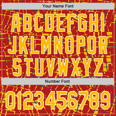 Custom Stitched Red Gold-White 3D Pattern Design Line Sports Pullover Sweatshirt Hoodie