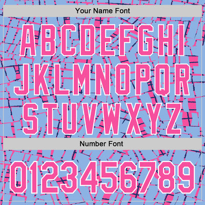 Custom Stitched Light Blue Pink-White 3D Pattern Design Line Sports Pullover Sweatshirt Hoodie