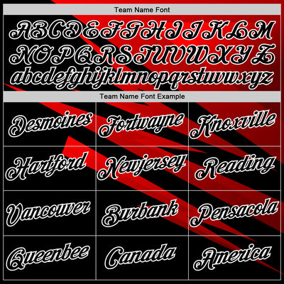 Custom Stitched Black Red-White 3D Pattern Design Line Sports Pullover Sweatshirt Hoodie