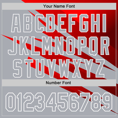 Custom Stitched Gray Red-White 3D Pattern Design Line Sports Pullover Sweatshirt Hoodie