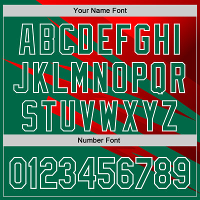 Custom Stitched Kelly Green Red-White 3D Pattern Design Line Sports Pullover Sweatshirt Hoodie