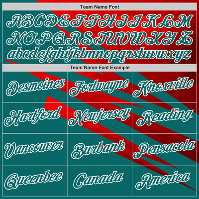 Custom Stitched Teal Red-White 3D Pattern Design Line Sports Pullover Sweatshirt Hoodie