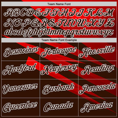 Custom Stitched Brown Red-White 3D Pattern Design Line Sports Pullover Sweatshirt Hoodie