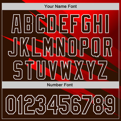 Custom Stitched Brown Red-White 3D Pattern Design Line Sports Pullover Sweatshirt Hoodie