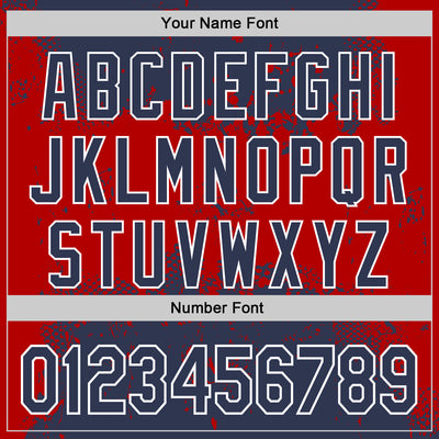 Custom Stitched Navy Red-White 3D Pattern Design Abstract Splatter Grunge Art Sports Pullover Sweatshirt Hoodie