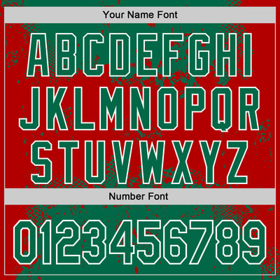 Custom Stitched Kelly Green Red-White 3D Pattern Design Abstract Splatter Grunge Art Sports Pullover Sweatshirt Hoodie