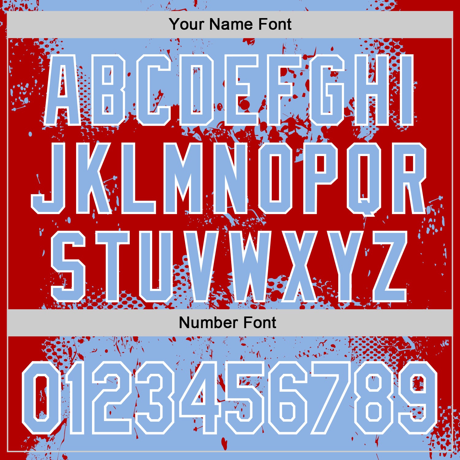 Custom Stitched Light Blue Red-White 3D Pattern Design Abstract Splatter Grunge Art Sports Pullover Sweatshirt Hoodie