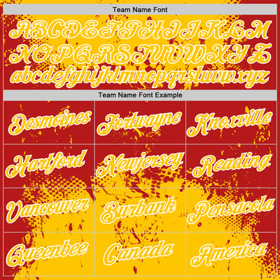 Custom Stitched Yellow Red-White 3D Pattern Design Abstract Splatter Grunge Art Sports Pullover Sweatshirt Hoodie