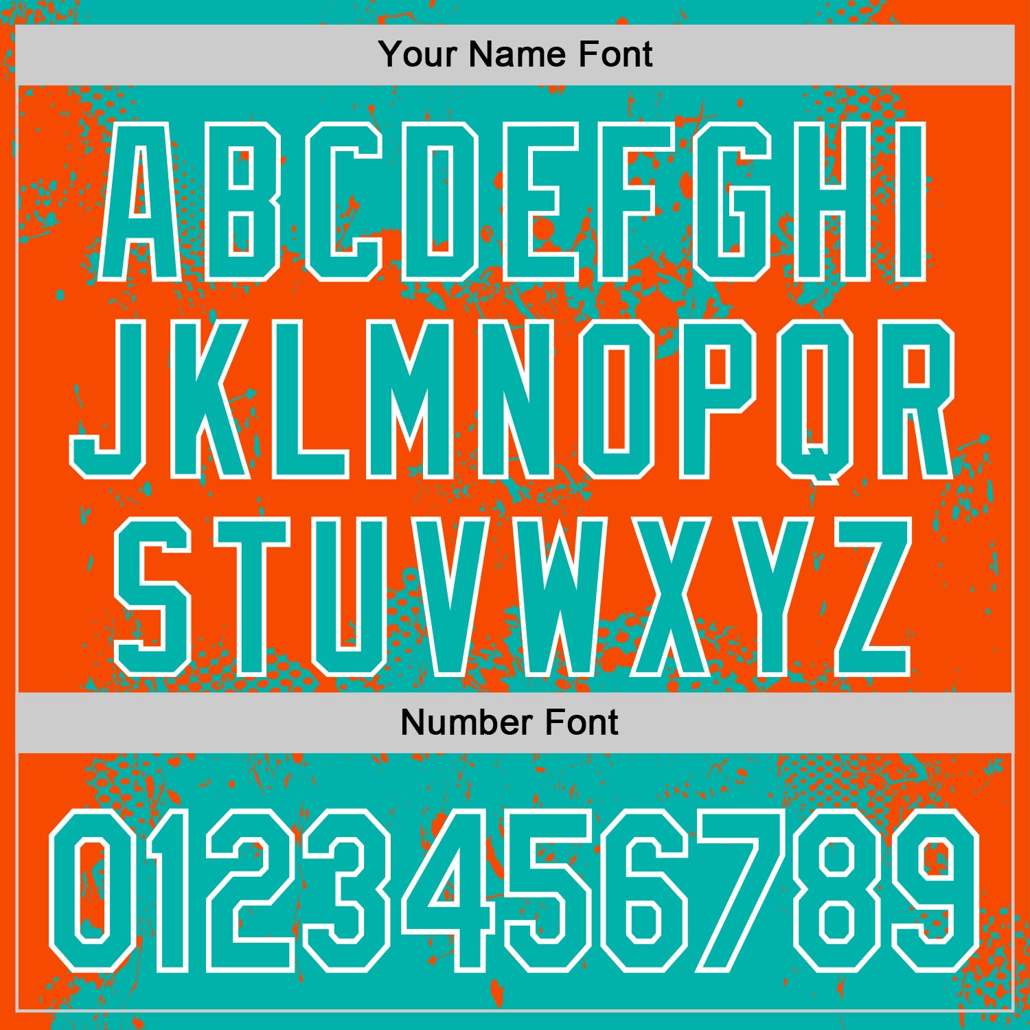 Custom Stitched Aqua Orange-White 3D Pattern Design Abstract Splatter Grunge Art Sports Pullover Sweatshirt Hoodie