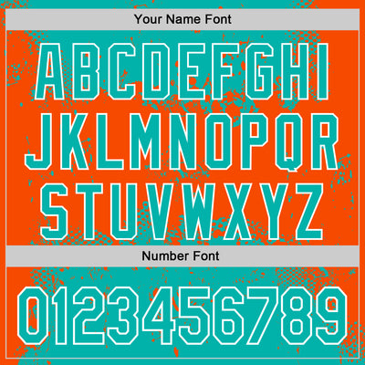 Custom Stitched Aqua Orange-White 3D Pattern Design Abstract Splatter Grunge Art Sports Pullover Sweatshirt Hoodie