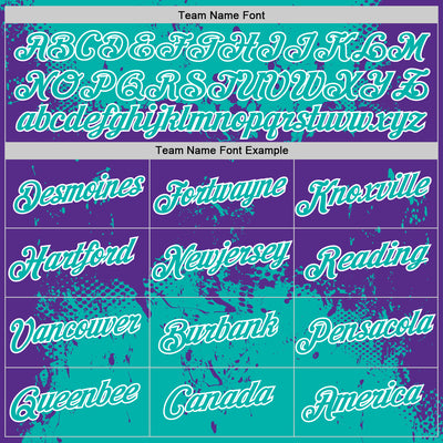 Custom Stitched Aqua Purple-White 3D Pattern Design Abstract Splatter Grunge Art Sports Pullover Sweatshirt Hoodie