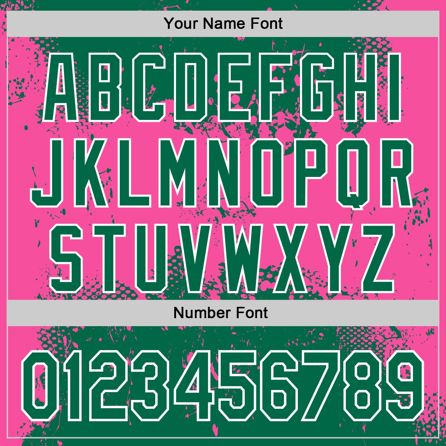 Custom Stitched Kelly Green Pink-White 3D Pattern Design Abstract Splatter Grunge Art Sports Pullover Sweatshirt Hoodie