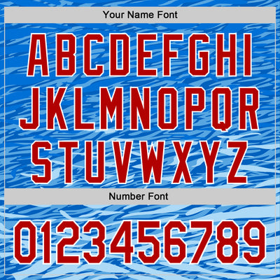 Custom Stitched Royal Red-White 3D Pattern Design Wave Sports Pullover Sweatshirt Hoodie