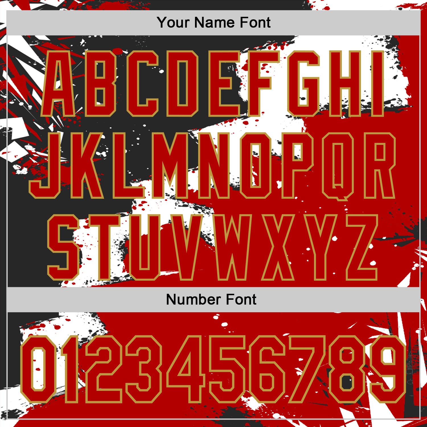 Custom Stitched Black Red Old Gold-White 3D Pattern Design Splash Torn Paper Style Sports Pullover Sweatshirt Hoodie