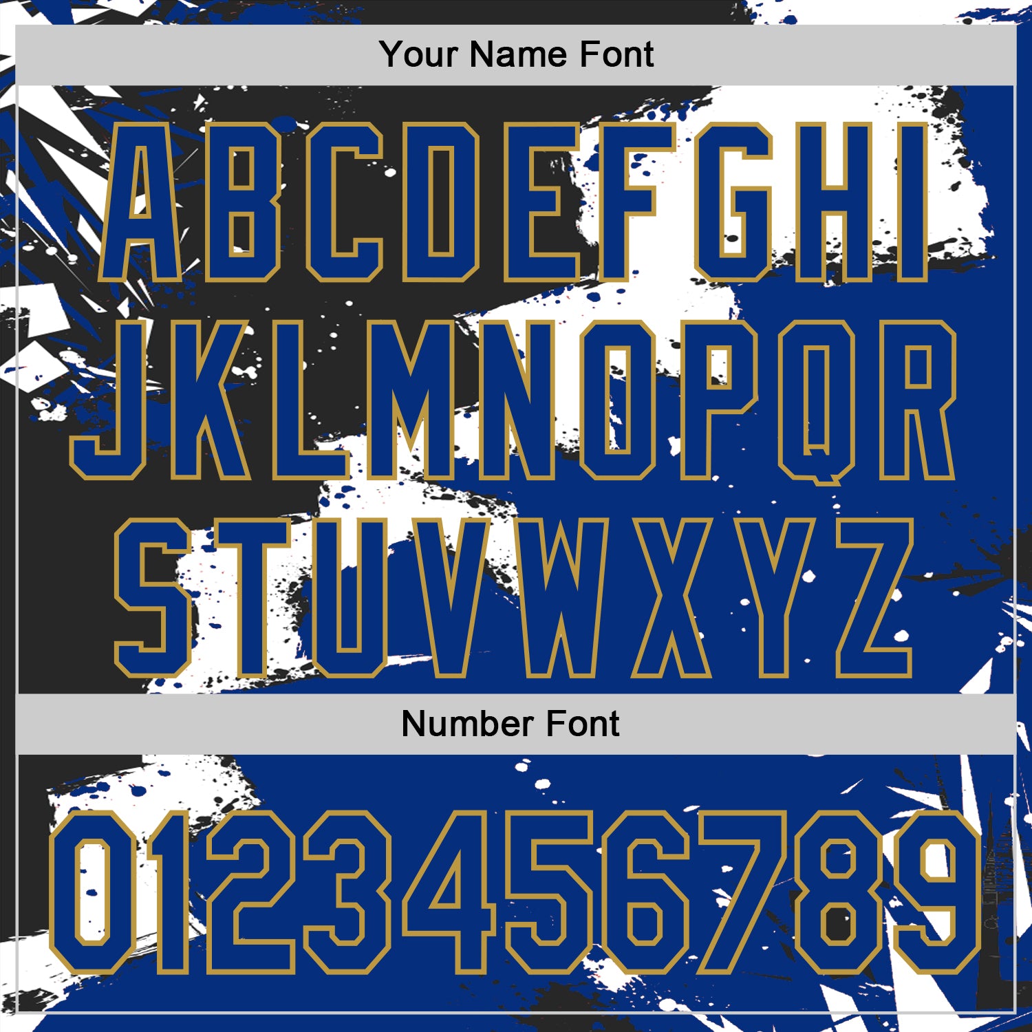 Custom Stitched Black Royal Old Gold-White 3D Pattern Design Splash Torn Paper Style Sports Pullover Sweatshirt Hoodie