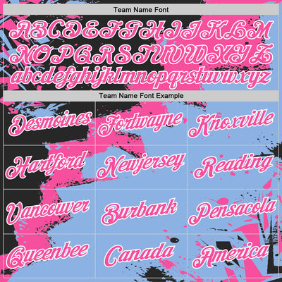 Custom Stitched Black Pink Light Blue-White 3D Pattern Design Splash Torn Paper Style Sports Pullover Sweatshirt Hoodie