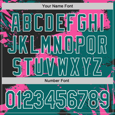 Custom Stitched Black Teal Pink-White 3D Pattern Design Splash Torn Paper Style Sports Pullover Sweatshirt Hoodie