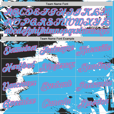 Custom Stitched Black Sky Blue Pink-White 3D Pattern Design Splash Torn Paper Style Sports Pullover Sweatshirt Hoodie