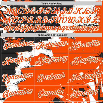Custom Stitched Black Orange-White 3D Pattern Design Splash Torn Paper Style Sports Pullover Sweatshirt Hoodie