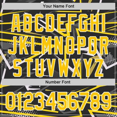 Custom Stitched Black Yellow-White 3D Pattern Design Line Sports Pullover Sweatshirt Hoodie