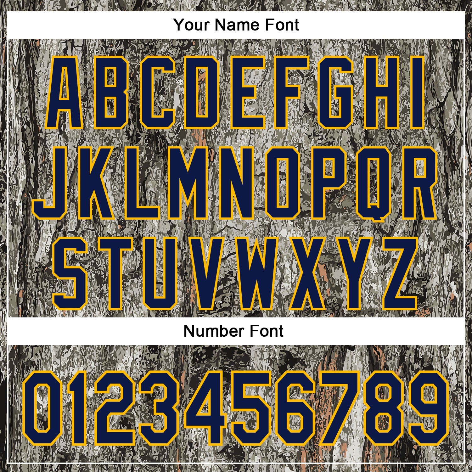 Custom Stitched Gray Navy-Gold 3D Pattern Design Tree Camo Hunting Sports Pullover Sweatshirt Hoodie