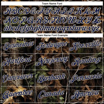 Custom Stitched Black Navy Old Gold-Cream 3D Pattern Design Tree Camo Hunting Sports Pullover Sweatshirt Hoodie