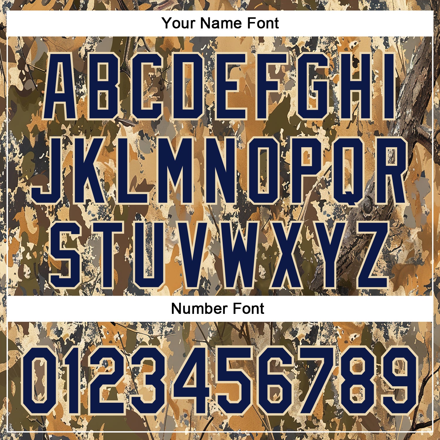 Custom Stitched Old Gold Navy-Cream 3D Pattern Design Tree Camo Hunting Sports Pullover Sweatshirt Hoodie