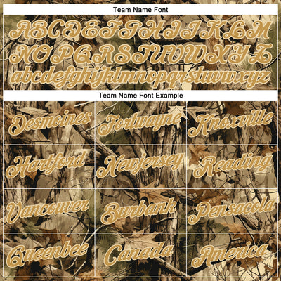 Custom Stitched Olive Old Gold-Cream 3D Pattern Design Tree Camo Hunting Sports Pullover Sweatshirt Salute To Service Hoodie