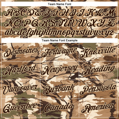 Custom Stitched Olive Brown-Cream 3D Pattern Design Tree Camo Hunting Sports Pullover Sweatshirt Salute To Service Hoodie