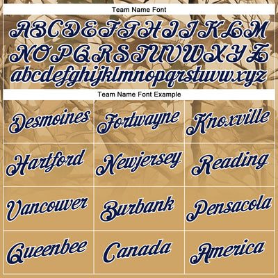 Custom Stitched Old Gold Navy-White 3D Pattern Design Tree Camo Hunting Sports Pullover Sweatshirt Hoodie