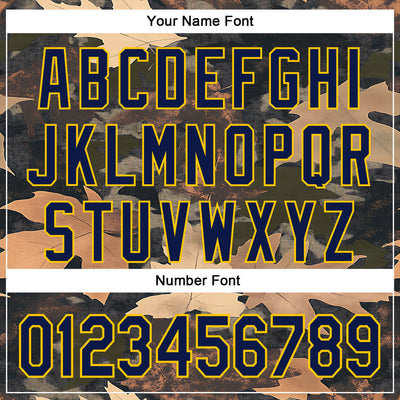 Custom Stitched Olive Navy-Yellow 3D Pattern Design Tree Camo Hunting Sports Pullover Sweatshirt Salute To Service Hoodie