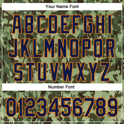 Custom Stitched Green Navy-Bay Orange 3D Pattern Design Tree Camo Hunting Sports Pullover Sweatshirt Hoodie