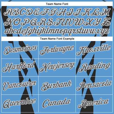 Custom Stitched Powder Blue Steel Gray Black-White 3D Pattern Design Sportswear Pullover Sweatshirt Hoodie