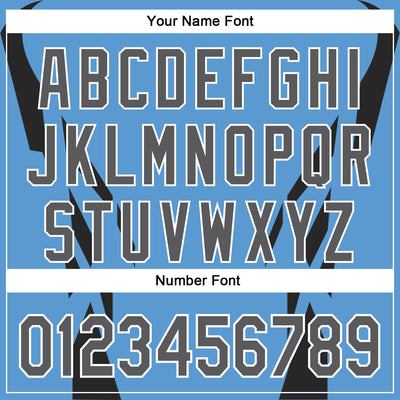 Custom Stitched Powder Blue Steel Gray Black-White 3D Pattern Design Sportswear Pullover Sweatshirt Hoodie