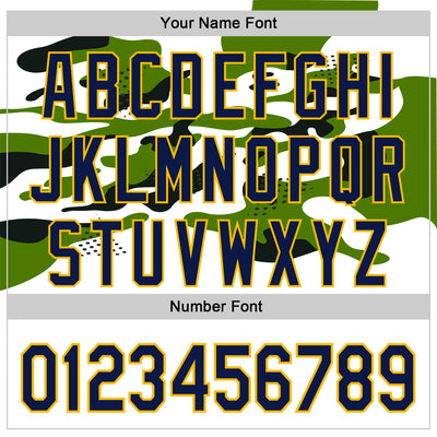 Custom Stitched White Navy Black-Gold 3D Pattern Design Camo Military Sportswear Pullover Sweatshirt Hoodie