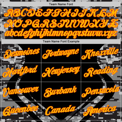 Custom Stitched Black Gold-Orange 3D Pattern Design Camo Sportswear Pullover Sweatshirt Hoodie