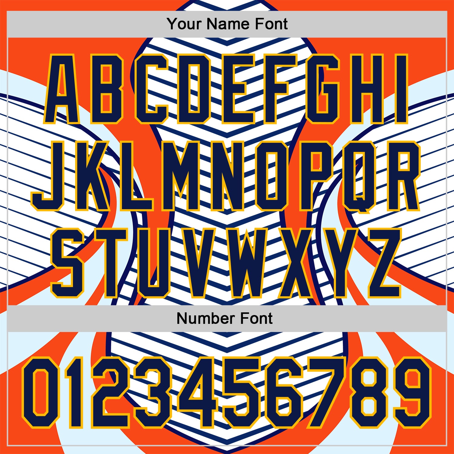 Custom Stitched White Navy Blue Orange-Gold 3D Pattern Design Sportswear Pullover Sweatshirt Hoodie