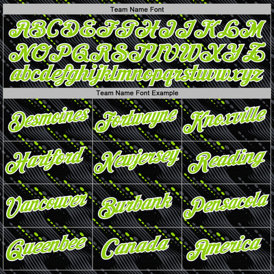 Custom Stitched Black Neon Green-White Slant Lines Sports Pullover Sweatshirt Hoodie