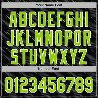 Custom Stitched Black Neon Green-White Slant Lines Sports Pullover Sweatshirt Hoodie