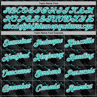 Custom Stitched Black Aqua-White Slant Lines Sports Pullover Sweatshirt Hoodie