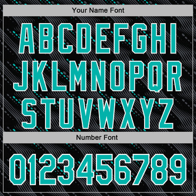 Custom Stitched Black Aqua-White Slant Lines Sports Pullover Sweatshirt Hoodie