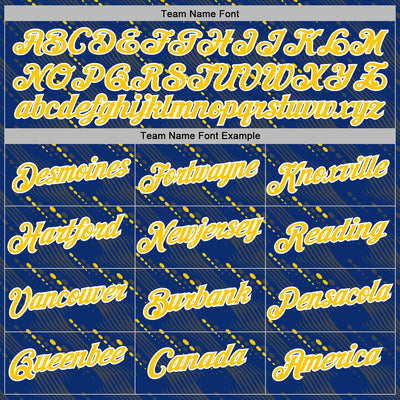 Custom Stitched Royal Yellow-White Slant Lines Sports Pullover Sweatshirt Hoodie