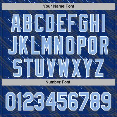 Custom Stitched Royal Light Blue-White Slant Lines Sports Pullover Sweatshirt Hoodie