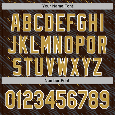 Custom Stitched Brown Old Gold-White Slant Lines Sports Pullover Sweatshirt Hoodie