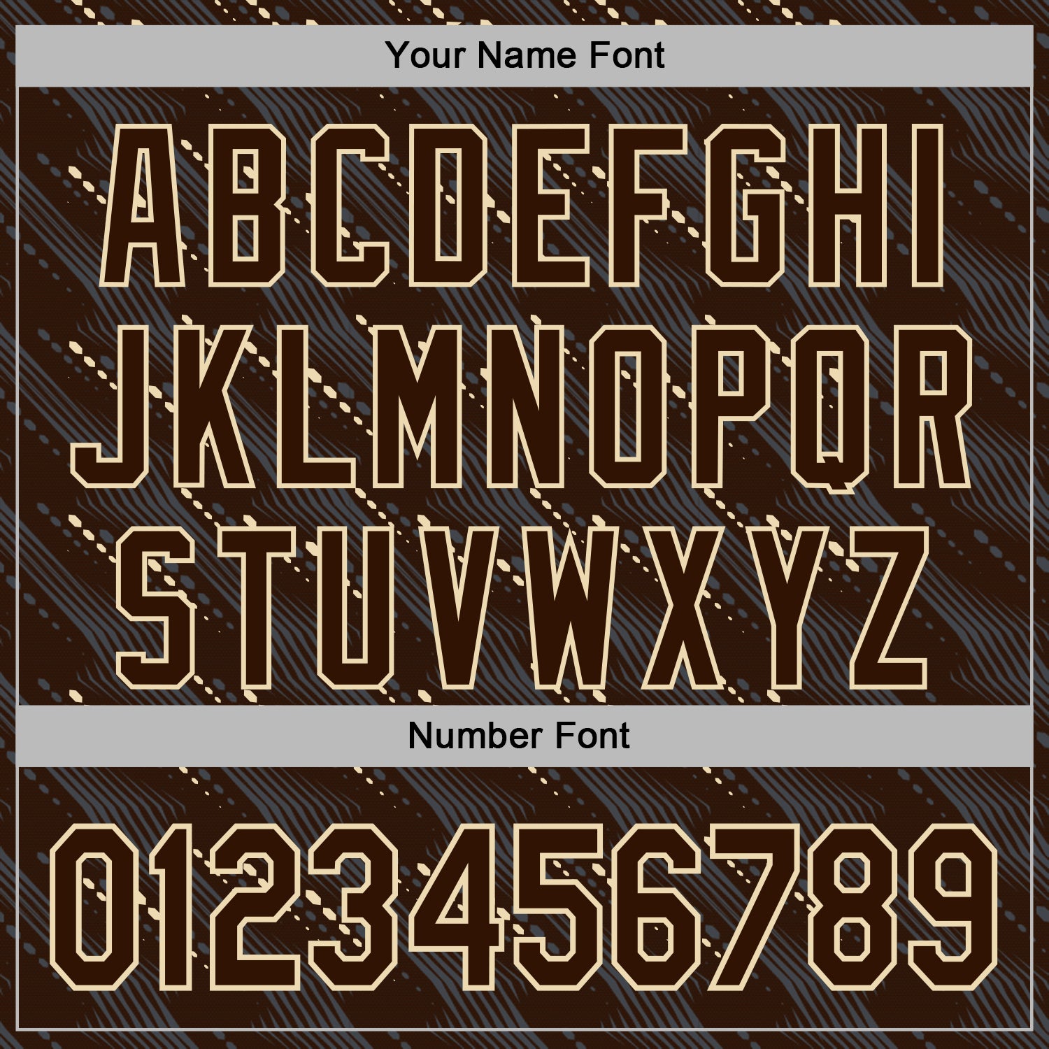 Custom Stitched Brown Cream Slant Lines Sports Pullover Sweatshirt Hoodie