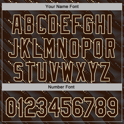 Custom Stitched Brown Cream Slant Lines Sports Pullover Sweatshirt Hoodie