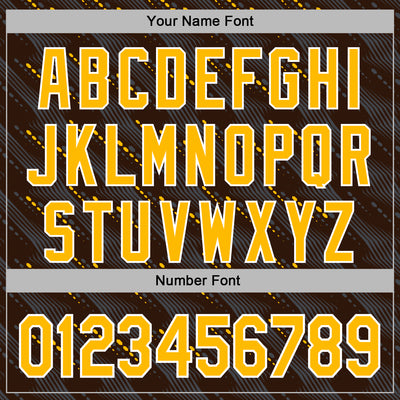 Custom Stitched Brown Gold-White Slant Lines Sports Pullover Sweatshirt Hoodie