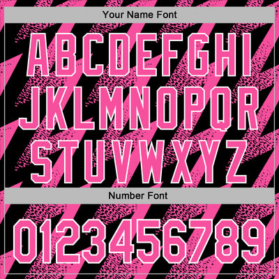 Custom Stitched Black Pink-White Zigzag Shape Sports Pullover Sweatshirt Hoodie