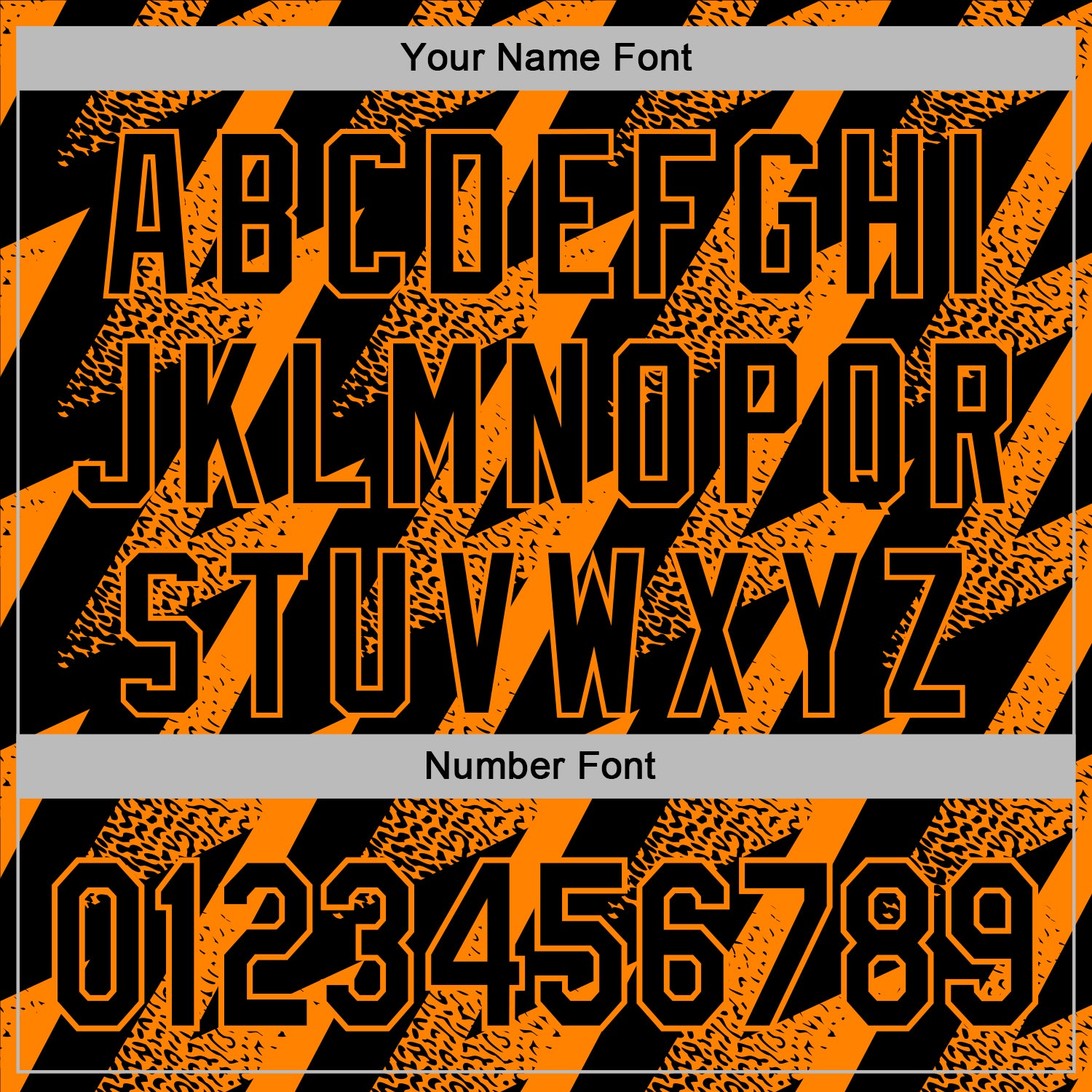 Custom Stitched Black Bay Orange Zigzag Shape Sports Pullover Sweatshirt Hoodie