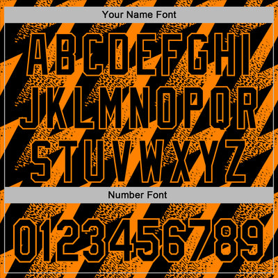 Custom Stitched Black Bay Orange Zigzag Shape Sports Pullover Sweatshirt Hoodie